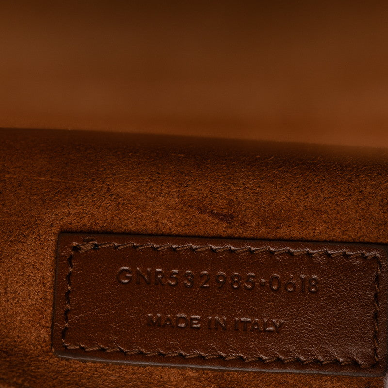 Saint Laurent Shoulder Bag in Calf Leather Brown 532985