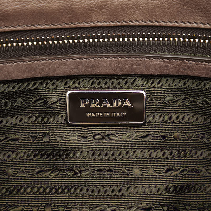 PRADA Vintage Shoulder Bag in Calf Leather Pearl Ladies