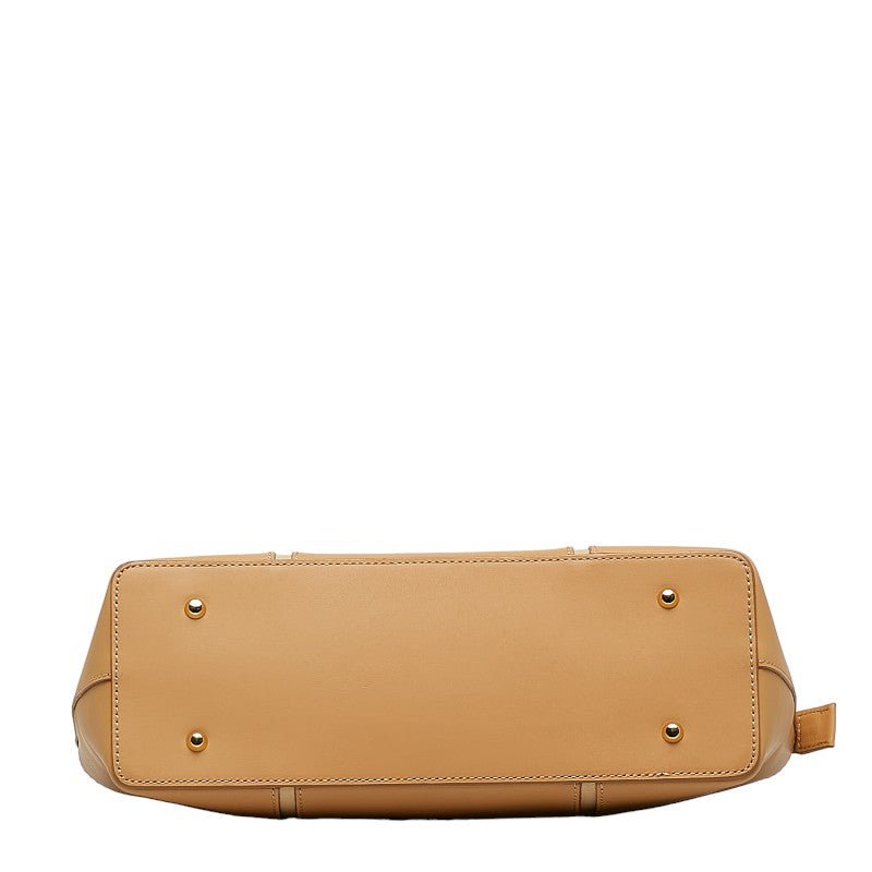 Burberry Nova Check Handbags Bag Beige Leather Ladies