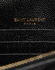 Saint Laurent Cassandra Envelope in Calf Leather Black 393953