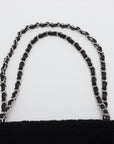 Chanel Cocomark Mouton Double Flap Double Chain Top Bag Black x Brown Silver  23rd