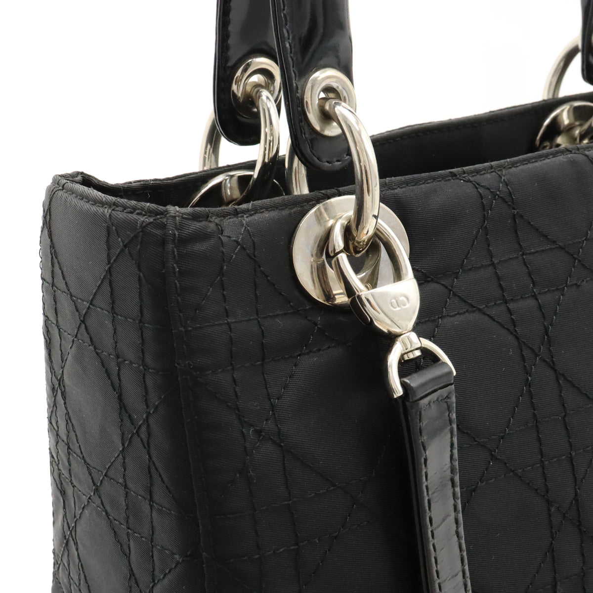 Christian Dior  Dior Canary Handbags 2WAY Nylon Black Silver Gold