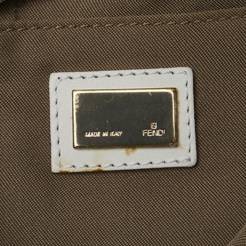Fendi Zucca Chef Bag Handbag 8BR353 Brown White Canvas Leather