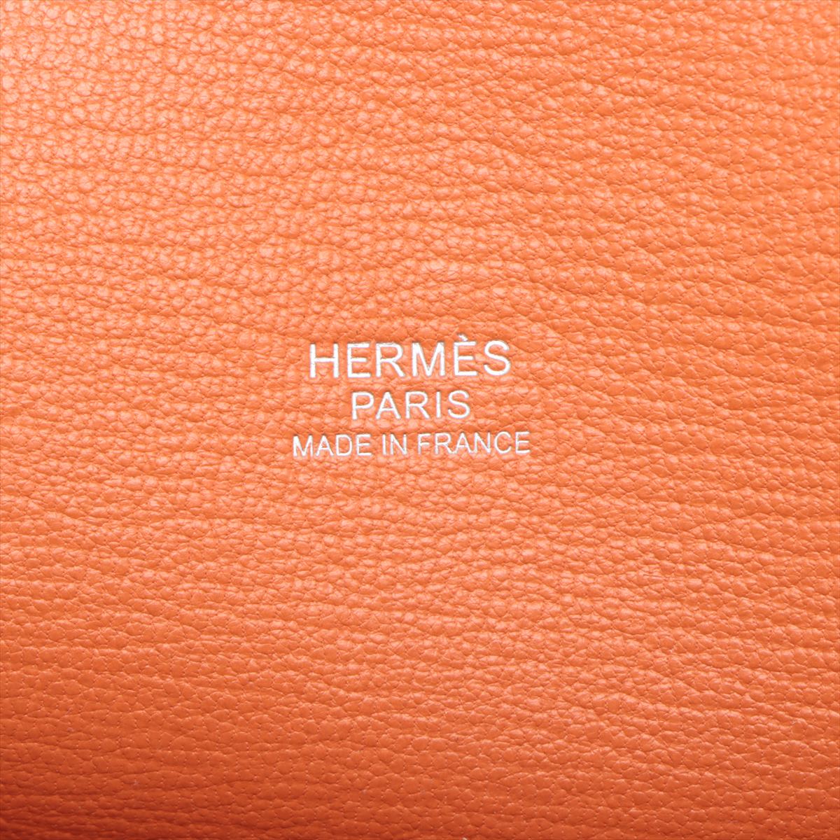 Hermès Zipsey 28 Triumphant Orange Silver Gold   O: 2011