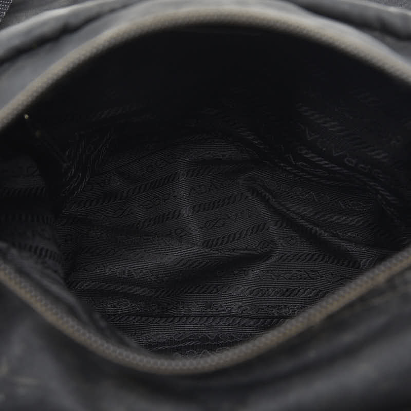 Prada Shovel Bag Black Nylon Leather  Prada