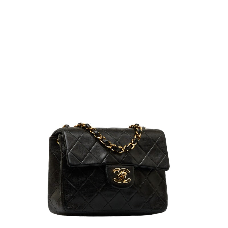 Chanel Miniature Chain houlder Bag Black Gold  Lady Chanel