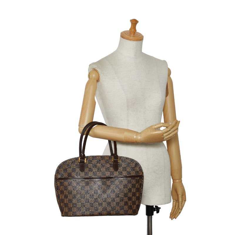 Louis Vuitton Damiere Sarria Horizontal Handbag N51282 Brown PVC Leather  Louis Vuitton