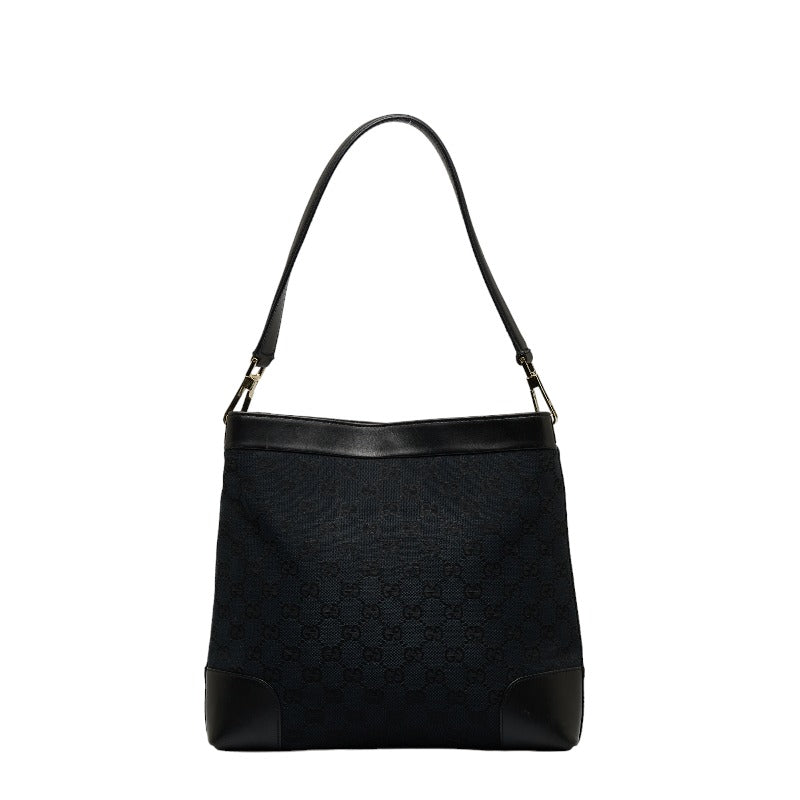Gucci GG Canvas Shoulder Bag 001 4231 Black Leather  Gucci