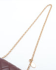 Chanel Mini Lambskin  Single Chain Single Chain Bag Bordeaux Gold  IC Chip
