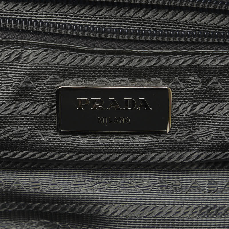 Prada Gray Nylon Shoulder Bag