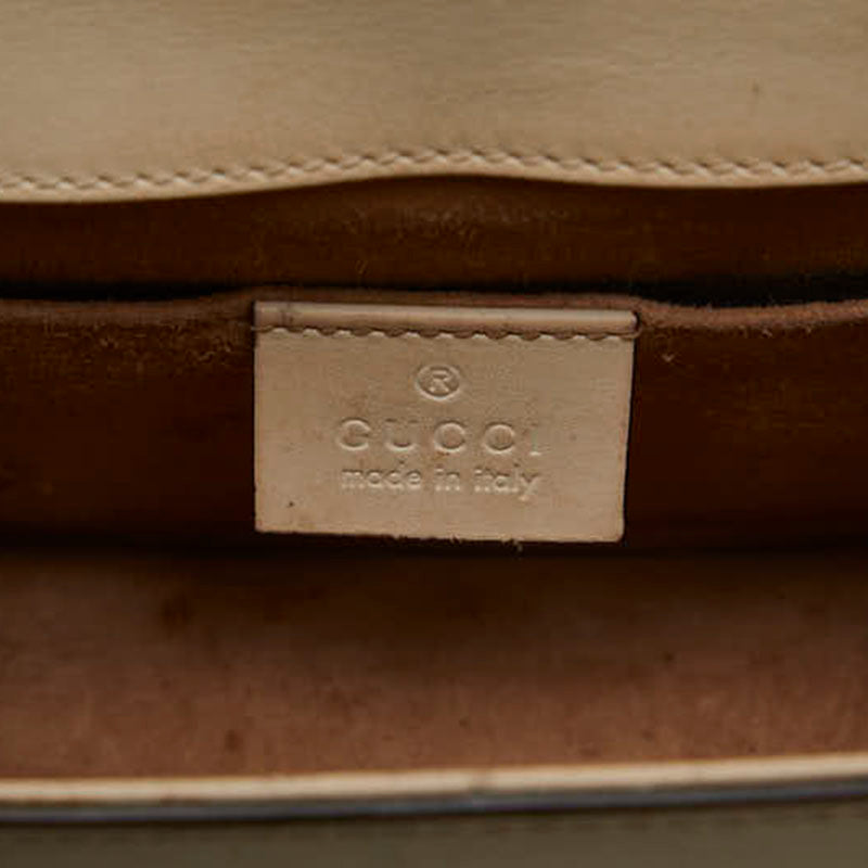 Gucci Silvery Mini Handbags 2WAY 470270 White Leather  Gucci