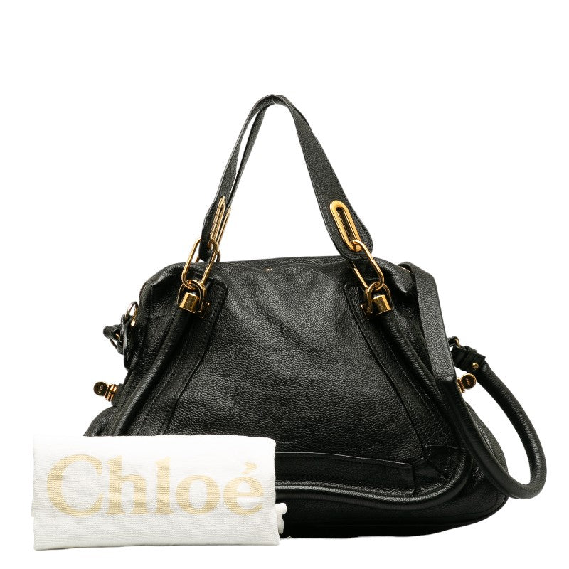 Chloe Chloe Handbags Leather Black Ladies Paris