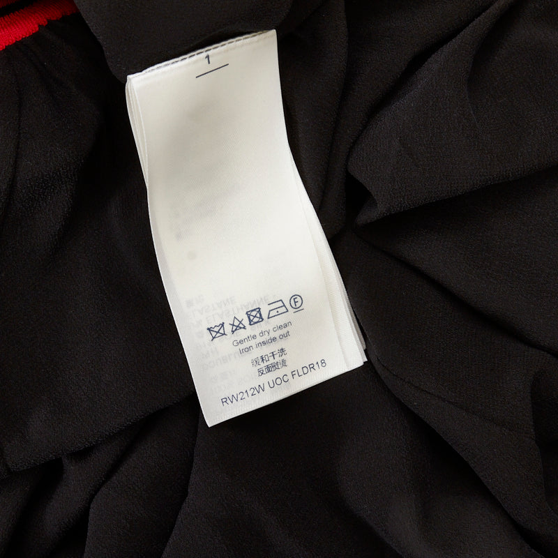 Louis Vuitton Border One Piece Size: 34 Black Red Blue Silk  Louis Vuitton