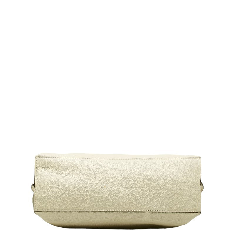 GUCCI Gucci Bamboo 392013 Shoulder Bag Leather White Ivory Ladies Ivory