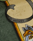 Hermes Carré 90 LUNA PARK Parks carf Green Multicolor Silk  Hermes