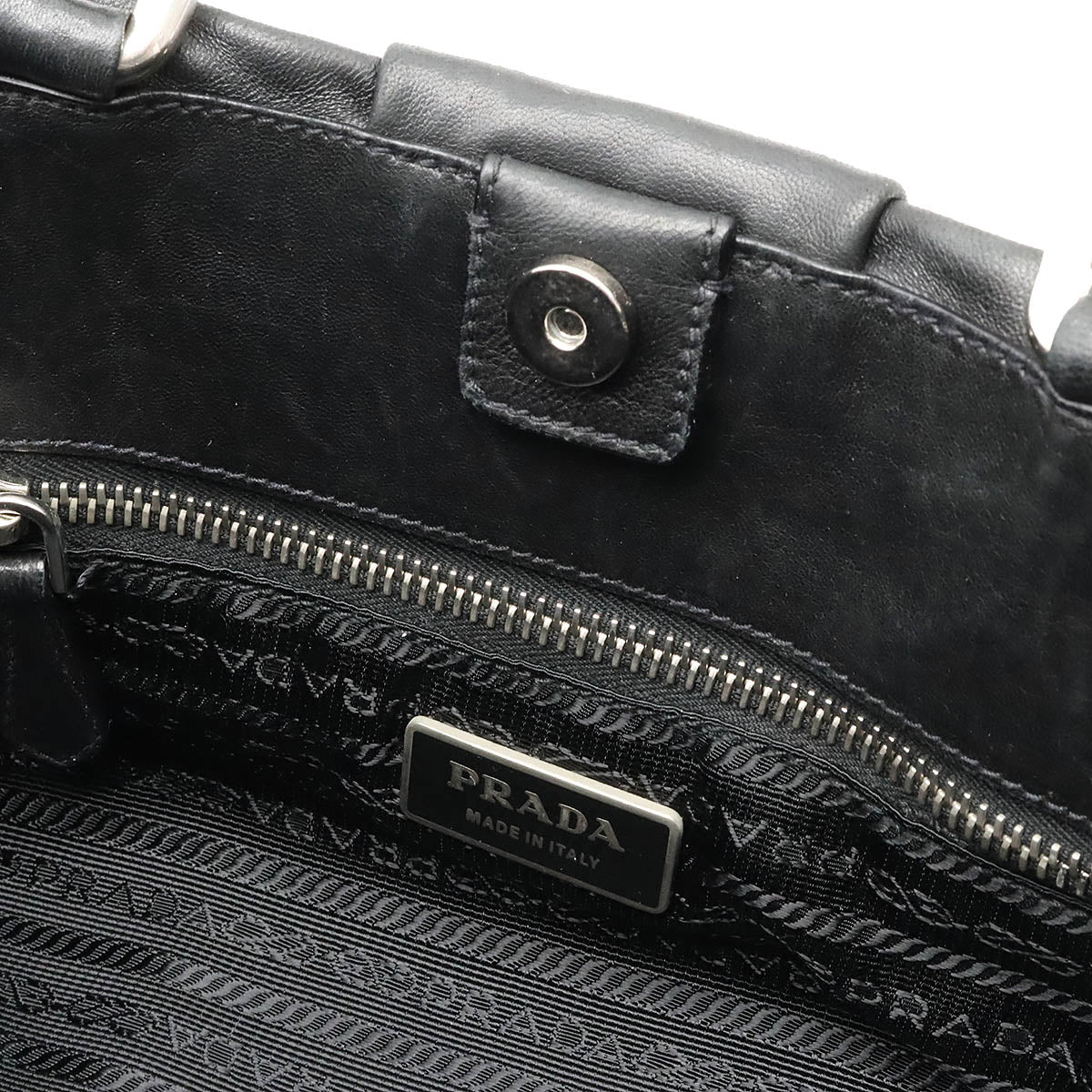 PRADA PRADA NAPPA SPORT Handbag 2WAY Shoulder Bag Laser NERO Black Black Silver  Domestic Boutique Purchases BN1200