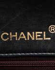 CHANEL Vintage Quilted Flap Shoulder Bag Black Lambskin Ladies