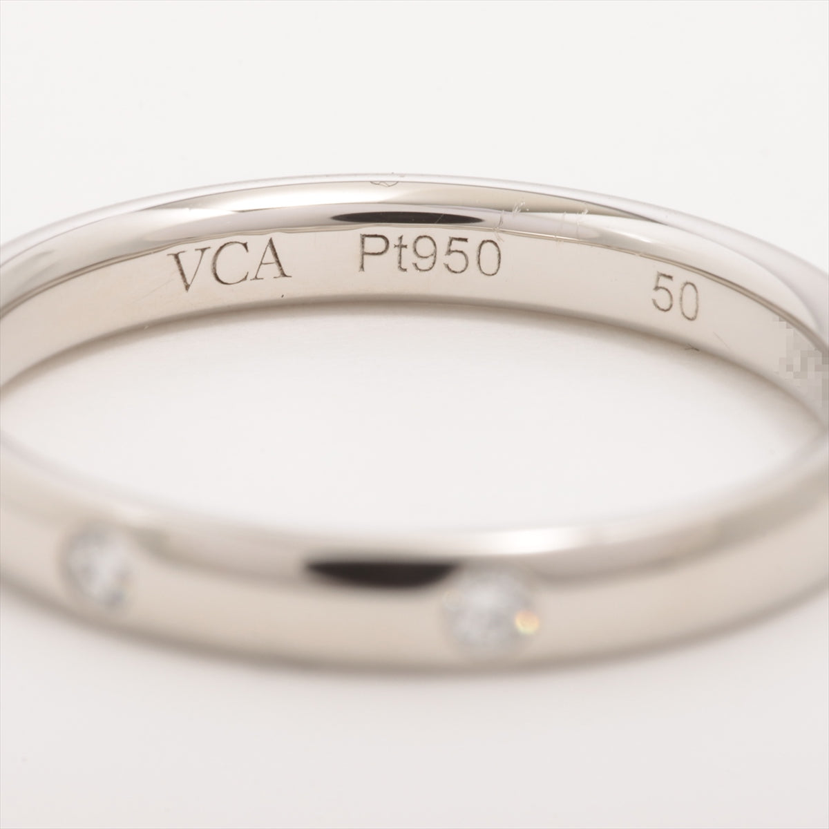 3P Diamond Ring Pt950 3.5g 50 VCARO 9Y650