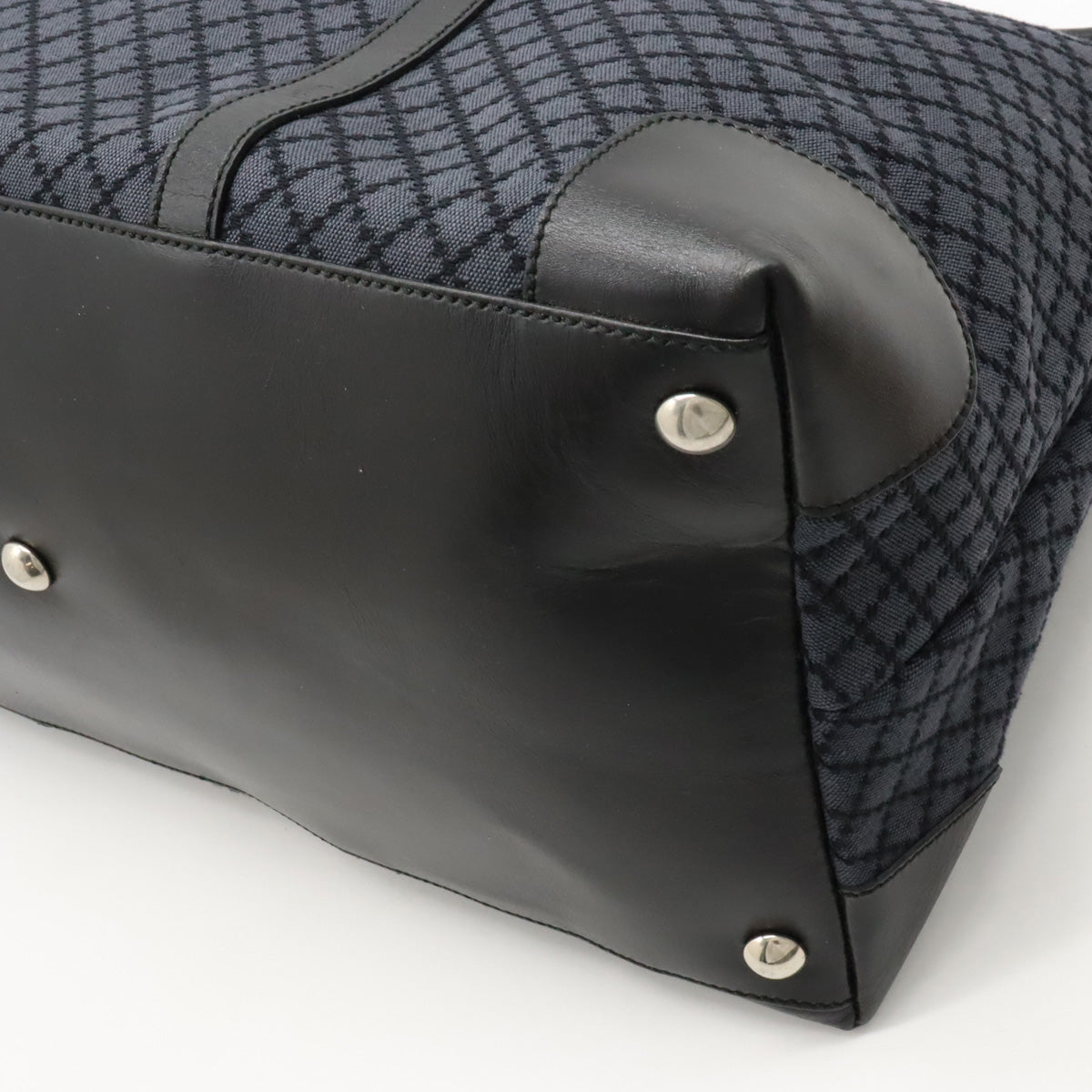 Gucci Diamond Bag Boston Bag Travel Bag Leather Dark Gray 201482
