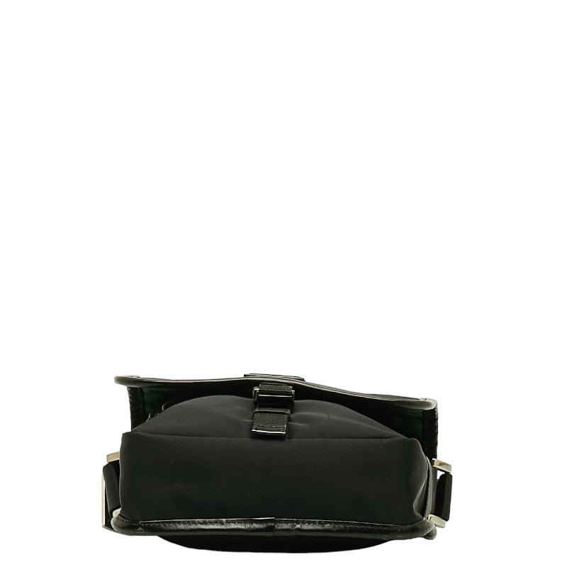 Burberry Black Label Shoulder Bag Nylon/Leather Black Ladies
