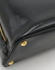 PRADA Promenade Handbag Patent Leather Saffiano Black Ladies