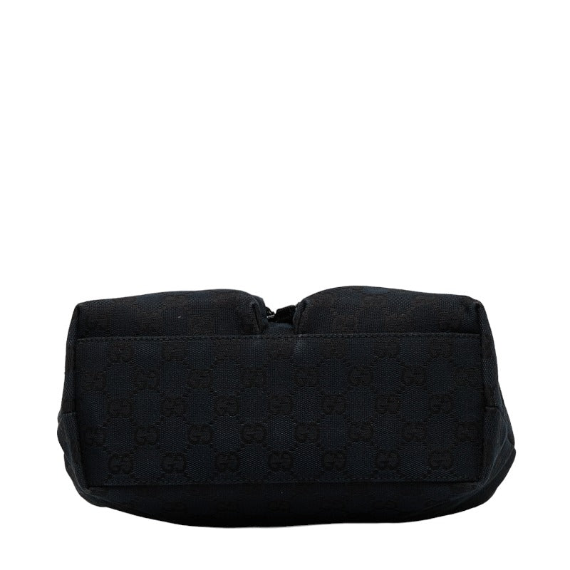 Gucci GG canvas handbag 002 1080 Black canvas leather ladies Gucci