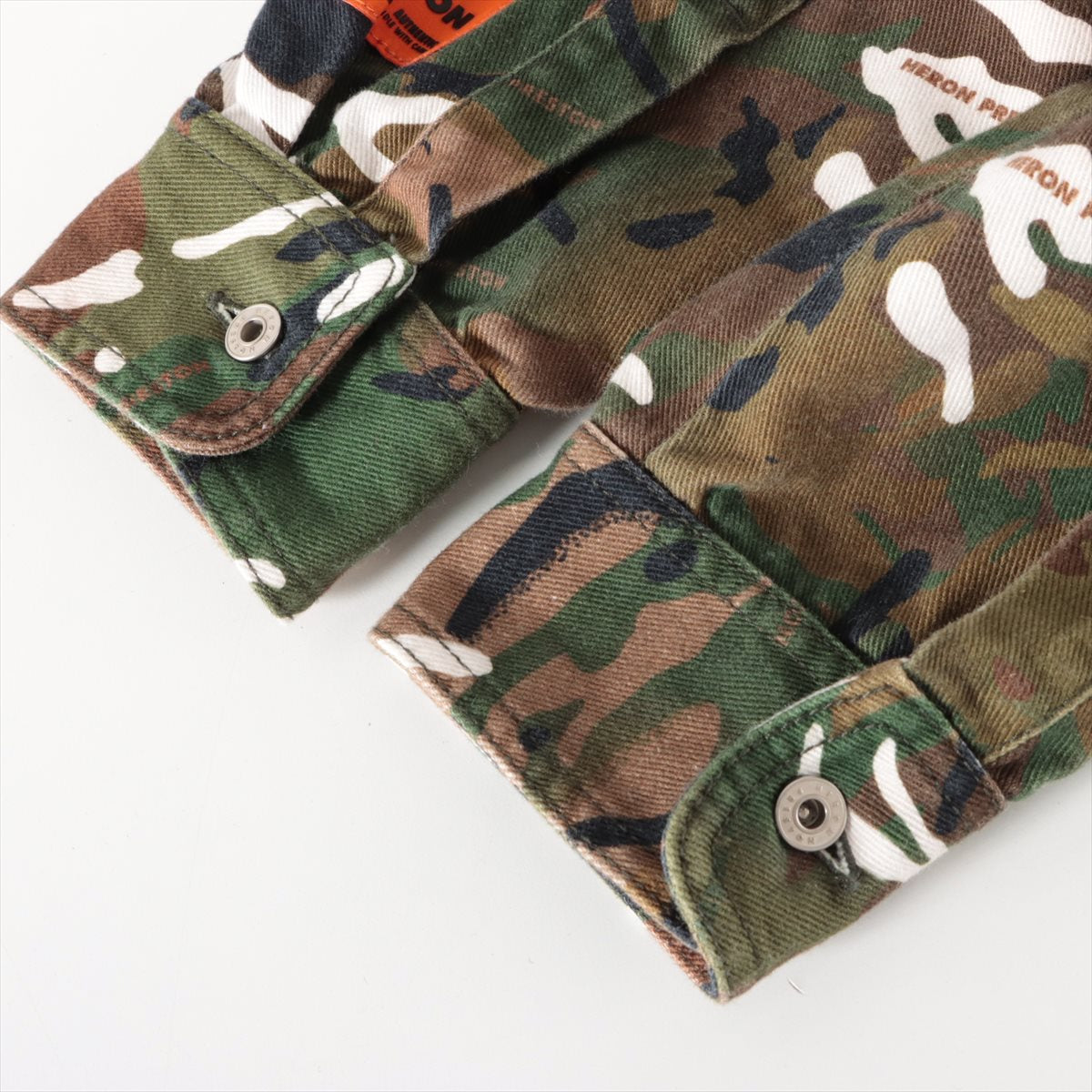 Heron Preston Cotton Denim Jacket L  Karki Camouflage