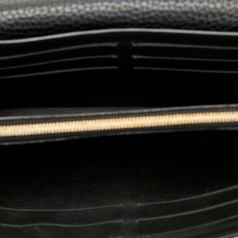 Louis Vuitton Louis Vuitton N90129 Long Wallet Leather/Pison Noir Black