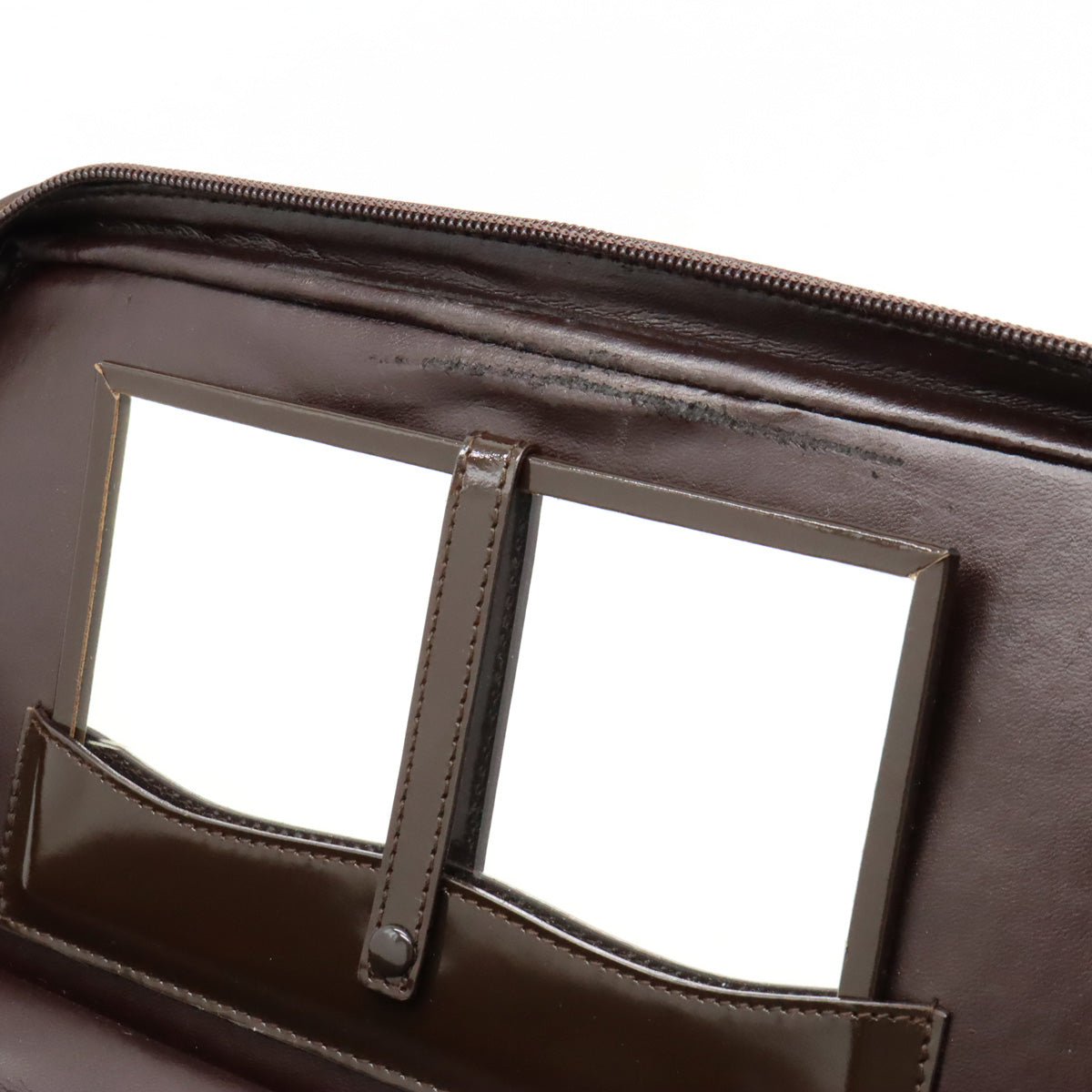 GUCCI Gucci Bamboo Vanity Bag Handbag  Bag 2WAY Shoulder Bag Nylon Patent Leather Brown 013.2122.2491