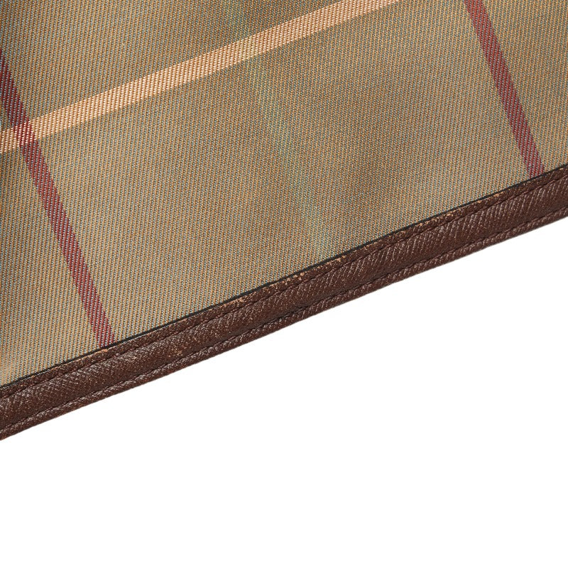Burberry Vintage Tote Bag Nova Check Khaki Brown Canvas