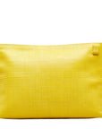 LOEWE Anagram Clutch Bag in Leather Yellow Ladies