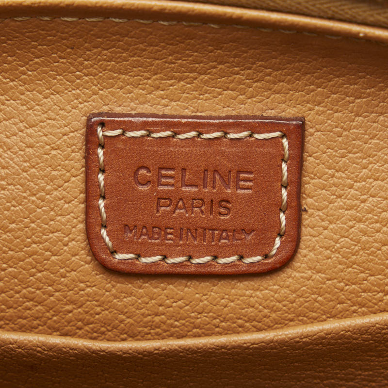 Celine Macadame Cratch Bag Second Bag Porch 3 Points Set Brown PVC Lady Celine