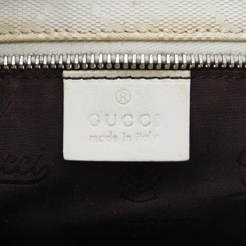 Gucci GG Printed Handbags 211138 White PVC Leather Ladies Gucci