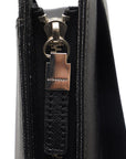 Burberry Logo Business Bag Briefcase Paper Bag Black Leather Men