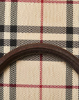 Burberry Nova Check Tote Bag Beige PVC Leather  Burberry