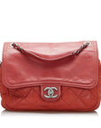 Chanel Cocomark Chain houlder Bag Red Leather Lady Chanel