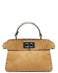 Fendi Peacebu Micro ICEU Mini Handbag Shoulder Bag 2WAY 7AS106 Brown Suede Peacebu  Fendi