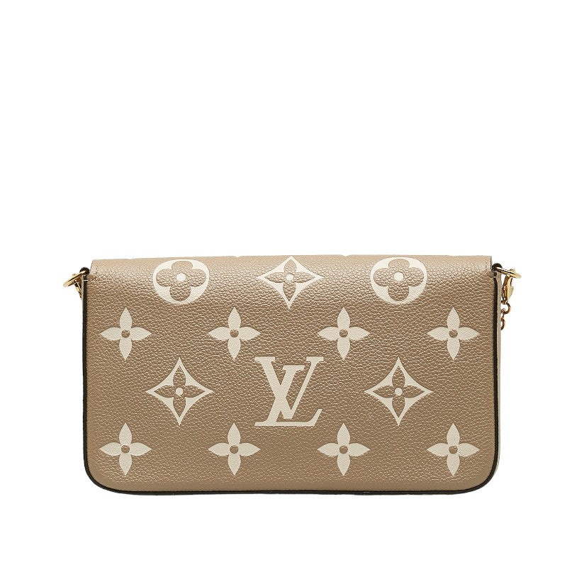 LOUIS VUITTON Louis Vuitton Monogram Amplant M69977 Shoulder Bag Carf/Leather Turtle Cream Gray Lady Gray