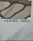 Hermes Carré 90 Les Perroquets detail bird oumdetale coat silver multicolor silk ladies HERMES