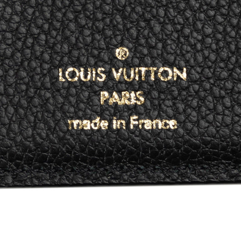 LOUIS VUITTON Louis Vuitton Monogram Amplant M80151 Double Folded Wallet Carf/Leather Noir Black  Fold