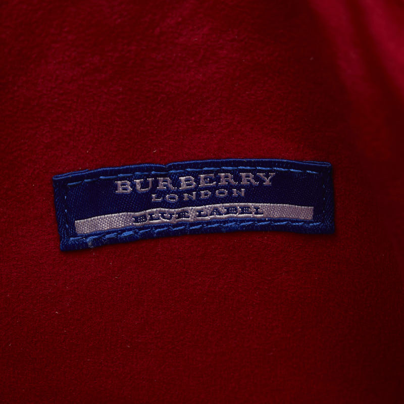 Burberry Blue Loveel Dot Handbag Mini Boston Bag White Multicolor Cotton Leather