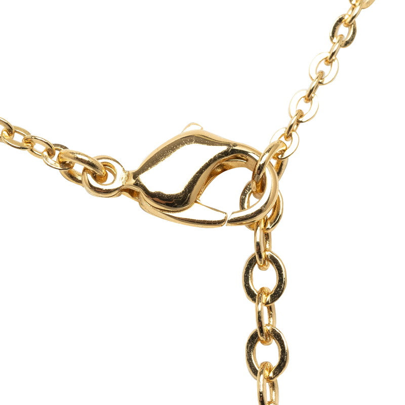 CHRISTIAN DIOR Vintage Logo Necklace in Gold Plating Ladies