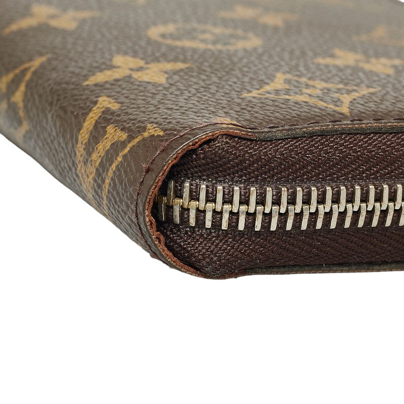 Louis Vuitton Monogram  Wallet Round  Long Wallet M60017 Brown PVC Leather  Louis Vuitton