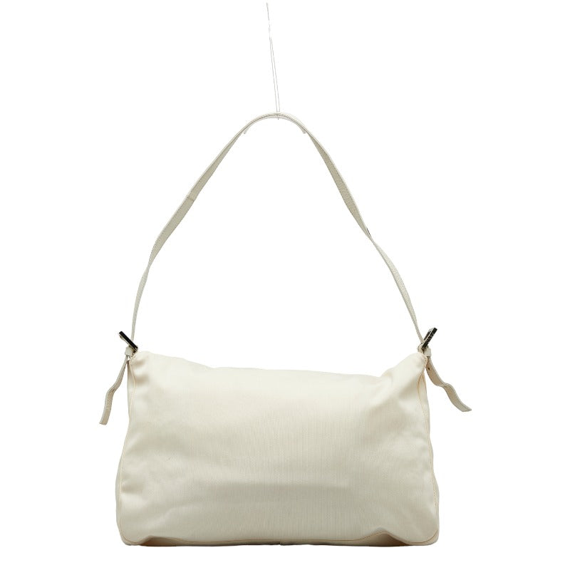 Fendi Manma Bucket Sliding Shoulder Bag White Linen Leather Ladies Fendi