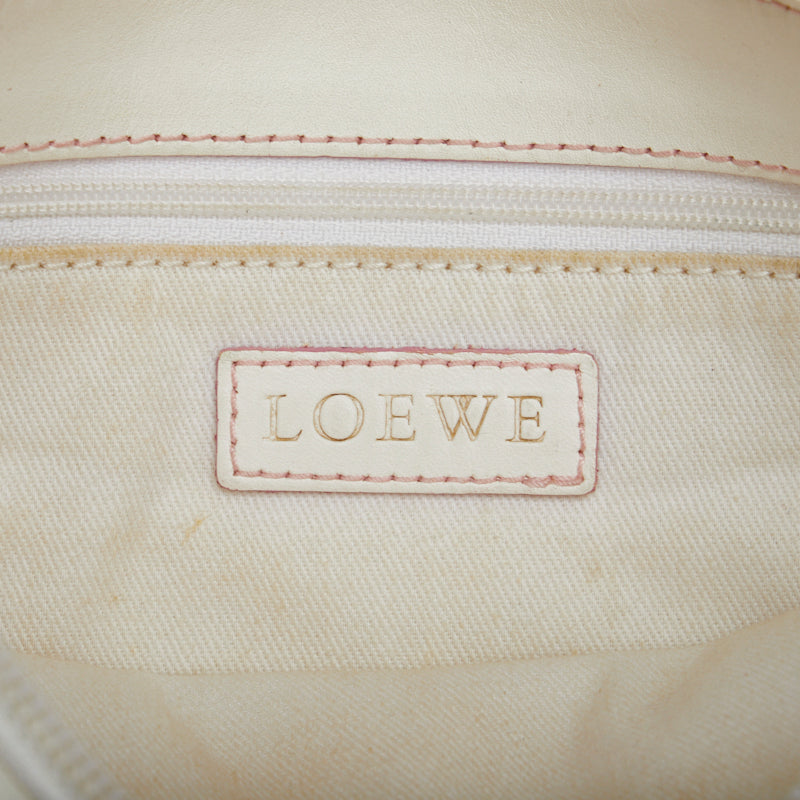 LOEWE LOEWE Anagram 090401 Shoulder Bag Canvas/Laser Pink White  Stirling