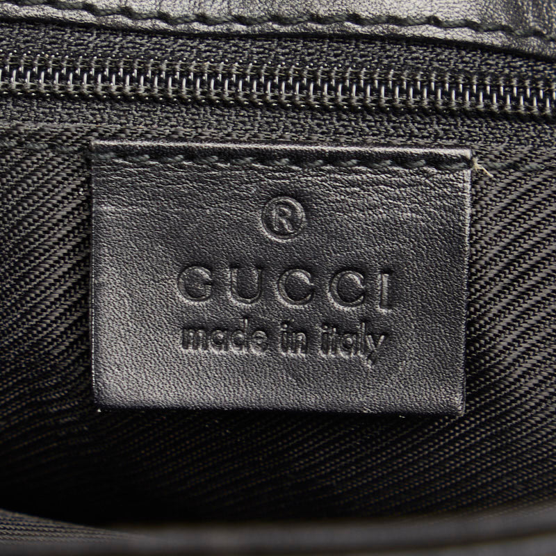 Gucci GG Canvas Shoulder Bag 001 4231 Black Leather  Gucci