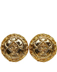 Chanel Vintage Circle Round Earring Gold Make-up  Chanel