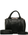 Alexander One Rocky Stalls Mini Boston Bag Handbag Shell Bag 2WAY Black Leather  Alexander Wang