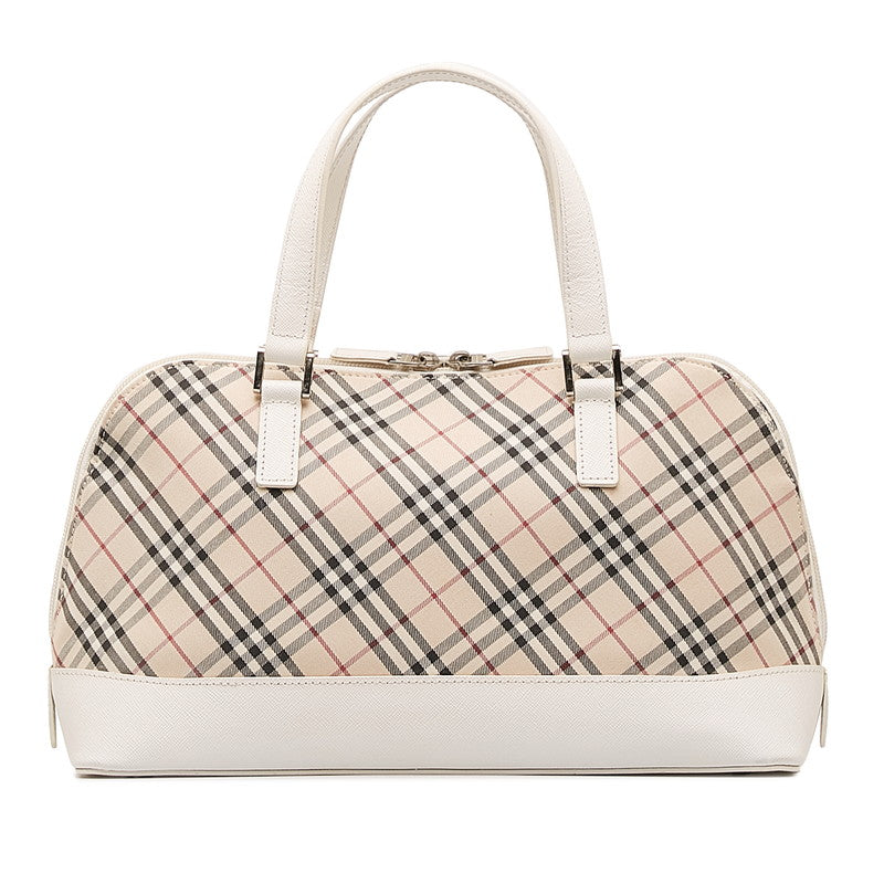Burberry Nova Check Handbag  Handbag White Leather