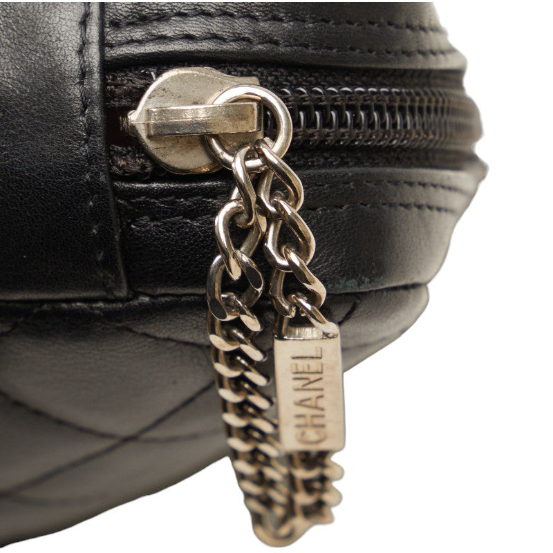 Chanel Combon Line Killing  Shoulder Bag Black Leather  CHANEL